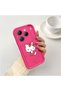 Infinix Hot 40/40 Pro Compatible Pink Red Silicone Cherry Kitty Pattern Case Shockproof Camera Protection - 2