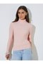 Turtle Neck Ribbed Long Sleeve Top - 4