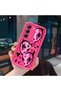 Infinix Hot 60 Pro Compatible Pink Red Silicone Heart Mask Pattern Case Shockproof Camera Protection - 3