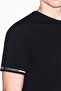 Men's Round Neck Short Sleeve Cotton Black T-Shirt - 7