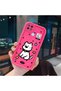 Realme C21 Compatible Pink Red Silicone Dotted Dog Pattern Case Shockproof Camera Protection - 3