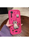 Mi 12 Lite Compatible Pink Red Silicone Dotted Cat Pattern Case Shockproof Camera Protection