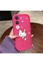 Vivo Y31/Y21D Compatible Pink Red Silicone Cherry Kitty Pattern Case Shockproof Camera Protection