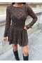 Women's Lace Detailed Mini Dress - 7