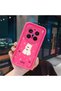 Vivo X200 Pro Compatible Pink Red Silicone Rose Dog Pattern Case Shockproof Camera Protection - 3