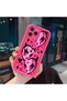 حافظة بنمط قناع القلب من السيليكون باللون الأحمر الوردي متوافقة مع هاتف iPhone 15 Pro Max، مقاومة للصدمات وحماية للكاميرا - 4