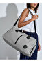 Grey Gym Bag with Contrast Zip and Patchwork - 3