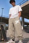 Men's Oversize Sweatpants Printed Loose Elastic Cuffs Streetwear Jogger