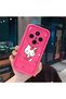 Vivo X300 Compatible Pink Red Silicone Cherry Kitty Pattern Case Shockproof Camera Protection - 3