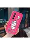 For Realme C65 4g Compatible Pink Red Silicone Strawberry Kitty Pattern Case Shockproof Camera Protection - 3