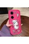 For Tecno Camon 20 Pro 4g Compatible Pink Red Silicone Strawberry Kitty Pattern Case Shockproof Camera Protection