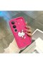 Vivo Y29 5g Compatible Pink Red Silicone Cherry Kitty Pattern Case Shockproof Camera Protection - 4
