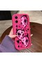 Samsung Galaxy A06 4G/5G Compatible Pink Red Silicone Heart Mask Pattern Case Shockproof Camera Protection