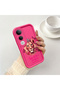 For Vivo V50 Lite 4G/5G Compatible Pink Red Silicone Lion King and Butterfly Pattern Case Shockproof Camera Protection - 2