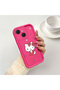 Tecno Spark 40C Compatible Pink Red Silicone Cherry Kitty Pattern Case Shockproof Camera Protection - 2