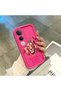 For Vivo V50 Lite 4G/5G Compatible Pink Red Silicone Lion King and Butterfly Pattern Case Shockproof Camera Protection - 4