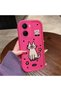 Vivo Y16 Compatible Pink Red Silicone Dotted Cat Pattern Case Shockproof Camera Protection