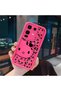 Infinix Note 50 Pro Plus Compatible Pink Red Silicone Leopard Pattern Kitty Case Shockproof Camera Protection - 3