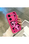 Case for Tecno Camon 20 Pro 4g Compatible Pink Red Silicone Heart Mask Pattern Case Shockproof Camera Protection - 4