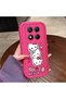 Redmi Note 14 Pro Plus+ 5g Compatible Pink Red Silicone Strawberry Kitty Pattern Case Shockproof Camera Protection