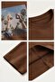 Freedom Printed - Premium Fabric Oversize Men's Short Sleeve T-Shirt Brown - 8