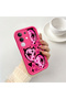 Vivo Y29 4g Compatible Pink Red Silicone Heart Mask Pattern Case Shockproof Camera Protection - 2