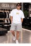 New Season Trend Model Unisex T-Shirt and Shorts Set with Arrow Print - 2