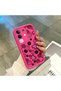 Vivo Y29 4g Compatible Pink Red Silicone Flower and Butterfly Pattern Case Shockproof Camera Protection - 4
