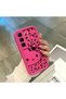 Infinix Hot 60I 4g Compatible Pink Red Silicone Leopard Pattern Kitty Case Shockproof Camera Protection - 4
