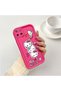 Realme C25/C25S Compatible Pink Red Silicone Strawberry Kitty Pattern Case Shockproof Camera Protection - 2