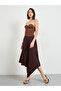 Coffee Brown Strapless Corset Top - 4
