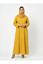 Rizqé Saffron Modest Sunstone Vibrant Yellow Mineral Print Abaya