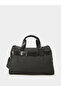 Black Grid Pattern Gym Bag - 2