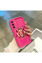 Samsung Galaxy A17/A26 Compatible Pink Red Silicone Lion King and Butterfly Pattern Case Shockproof Camera Protection - 4