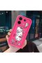 Poco X6 Compatible Pink Red Silicone Strawberry Kitty Pattern Case Shockproof Camera Protection - 3