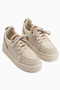 Reni Beige Suede Mesh Detailed Thick Sole Women's Casual Shoes - 4