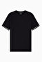 Men's Round Neck Short Sleeve Cotton Black T-Shirt - 3