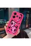 Redmi 13/13X Compatible Pink Red Silicone Heart Mask Pattern Case Shockproof Camera Protection - 3