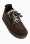 Reni Brown Suede Mesh Detailed Thick Sole Women's Casual Shoes