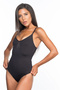 Black Patterned Body Corset - 2
