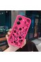 Poco X7 Pro Compatible Pink Red Silicone Flower and Butterfly Pattern Case Shockproof Camera Protection - 3