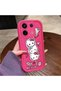 Poco X6 Compatible Pink Red Silicone Strawberry Kitty Pattern Case Shockproof Camera Protection