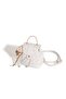 White Mini Backpack with Bear Charm - 5