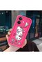 Oppo A3/A3X 4G/5G Compatible Pink Red Silicone Strawberry Kitty Pattern Case Shockproof Camera Protection - 3