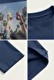 Freedom Printed - Premium Fabric Oversize Men's Short Sleeve T-Shirt Navy Blue - 8