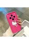 Vivo X300 Compatible Pink Red Silicone Cherry Kitty Pattern Case Shockproof Camera Protection - 4