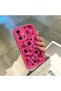 Mi 11T/Mi 11t Pro Compatible Pink Red Silicone Flower and Butterfly Pattern Case Shockproof Camera Protection - 4