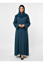 Rizqé Azure Serenity Deep Teal Minimalist Modest Structured Abaya