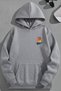 Unisex 3 Thread Cotton Gray Dye Print Loose Fit Sweatshirt Hoodie - 2