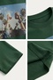 Freedom Printed - Premium Fabric Oversize Men's Short Sleeve T-Shirt Khaki - 2